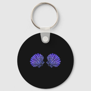 Mermaid Sea Shell Bra Costume Funny Halloween Wome Key Ring
