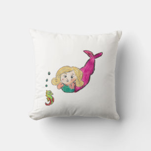 Mermaid Seahorse Cushion