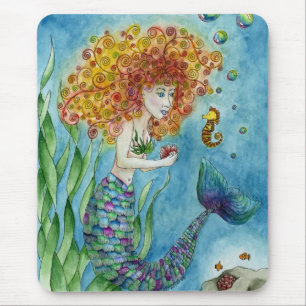 Mermaid - Seahorse Mousepad