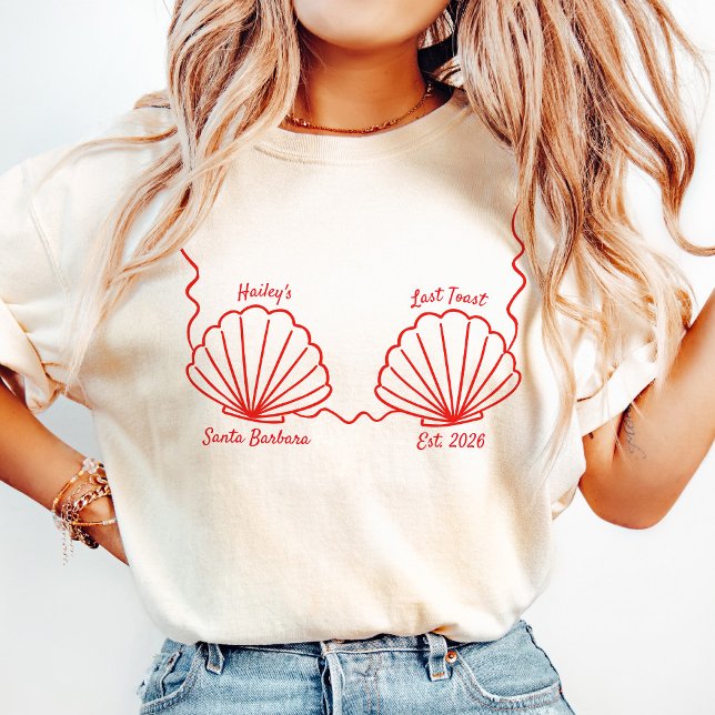 Mermaid Seashell Last Toast Bachelorette  T-Shirt (Mermaid Seashell Last Toast Bachelorette )