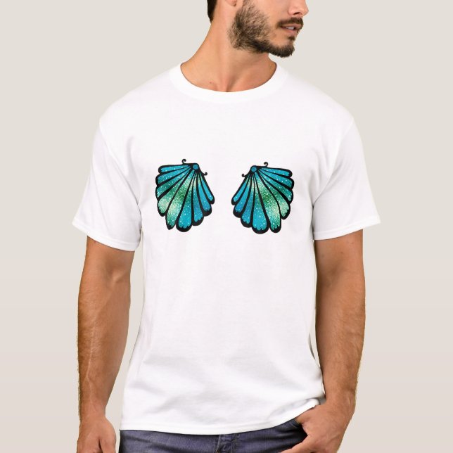 Mermaid, Seashell, Sea, Shell, Bikini, Carnival, H T-Shirt (Front)