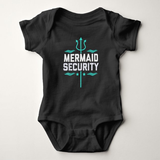 Mermaid Security Baby Bodysuit (Front)