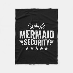 Mermaid Security For Beach Summer Matching Mermaid Fleece Blanket