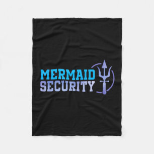 Mermaid Security Halloween Costume Dad Men Boy  Fleece Blanket