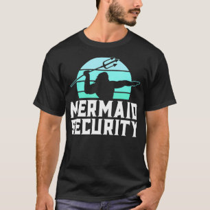 Mermaid Security Mens Boys Swimmer Dad Merdad Tri T-Shirt