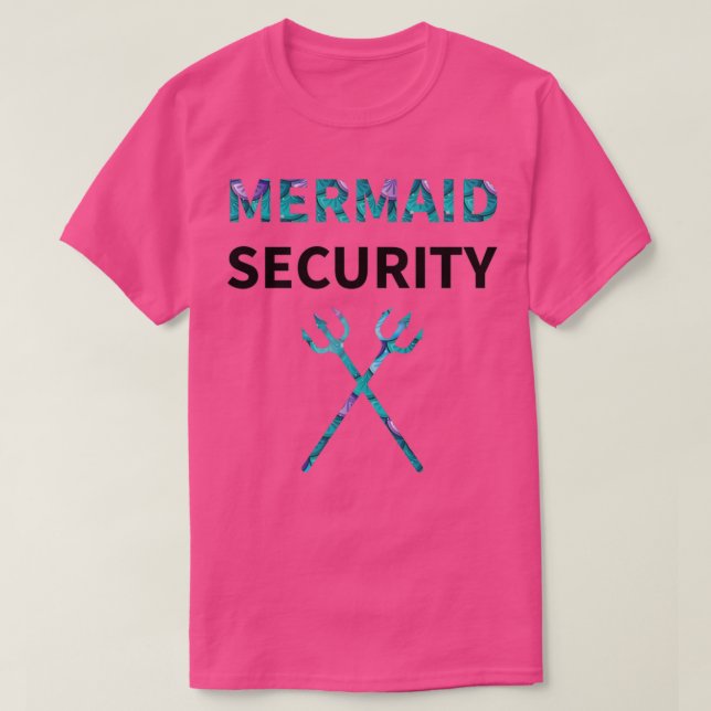 Mermaid Security Mermaid Birthday Party 2 T-Shirt (Design Front)
