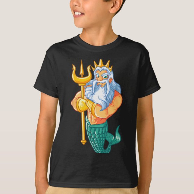 Mermaid Security Shirt _ Funny Merman Swimming Gif (Front)