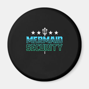 Mermaid Security  Swim Team Gift Swimmer Swimming Magnet