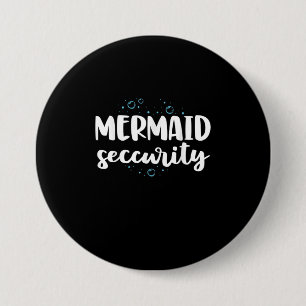 Mermaid Security Swim Team Women Swimmer Swimming 7.5 Cm Round Badge