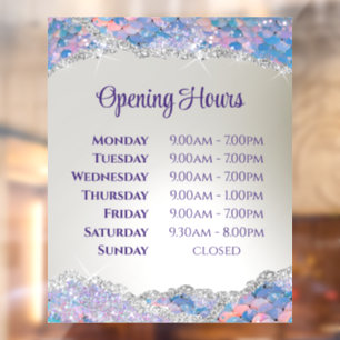 Mermaid Sequin Faux Foil Opening Hours