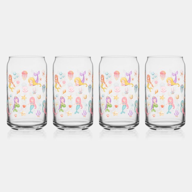 Mermaid Set 1 Can Glass (Front)