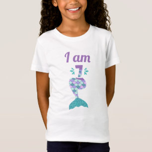 Mermaid Seventh Birthday T-Shirt