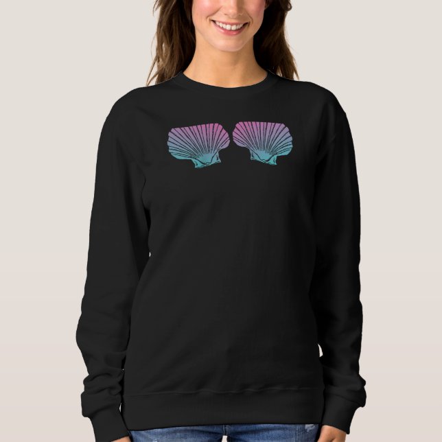 Mermaid Shell  Seashell Bra Party Raglan Sweatshirt (Front)