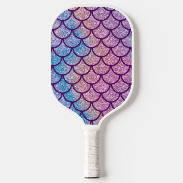 Mermaid Shimmer Scale Pickleball Paddle (Front)