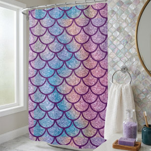 Mermaid Shimmer Scale Shower Curtain