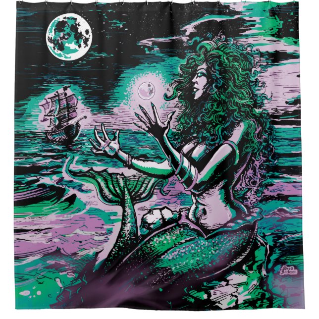 mermaid shower curtain (Front)