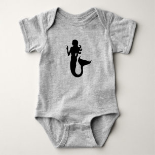 Mermaid silhouette   baby bodysuit