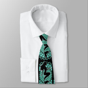 Mermaid Silhouette in Bubbles Thunder_Cove  Tie