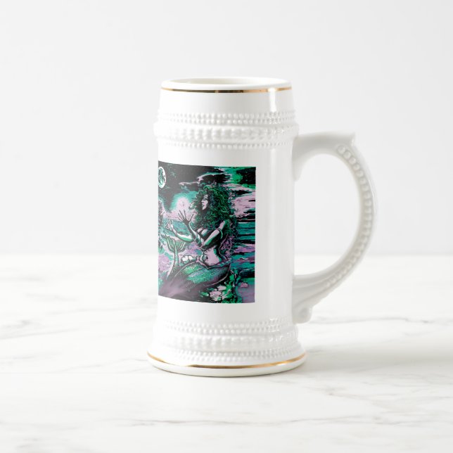 Mermaid Siren Atlantis Pearl Beer Stein (Right)