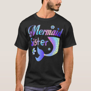 Mermaid Sister Funny Mermaid Sister Matching Party T-Shirt