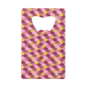 *~* Mermaid Skin Faux Gold Foil Magenta Pink