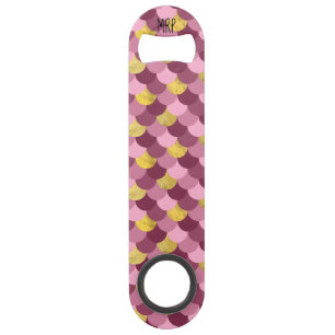 *~* Mermaid Skin Gold Foil Magenta Pink