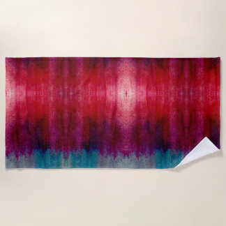 Mermaid Splash Watercoloring Art Beach Towel