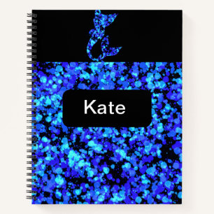 Mermaid Splattered Paint  Notebook