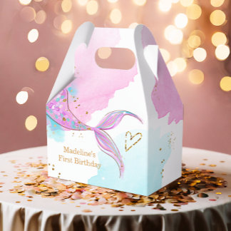 Mermaid Splish Splash Pool Party Girl Birthday Favour Box