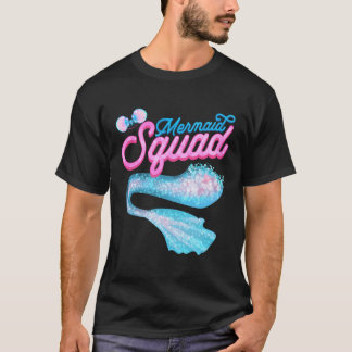 Mermaid Squad Birthday Party Family Matching Merma T-Shirt