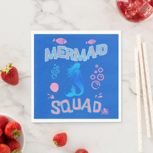 Mermaid Squad Birthday Party  Napkin
