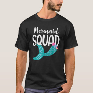 Mermaid Squad Birthday Princess Toddler Girls Birt T-Shirt