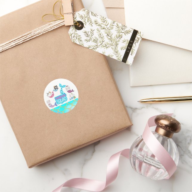 Mermaid Squad Classic Round Sticker (Gifting)