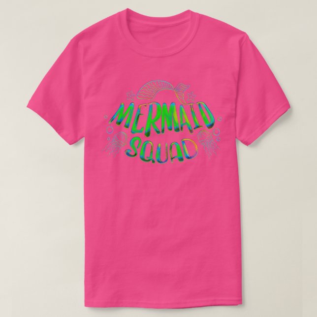 mermaid squad colour T-Shirt (Design Front)