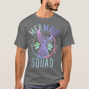 Mermaid Squad, Cute Funny Womens Family Birthday P T-Shirt