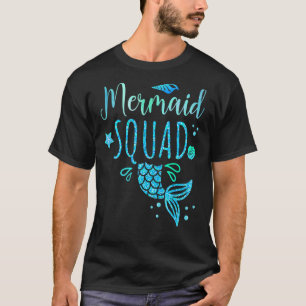 Mermaid Squad Family Matching Birthday Mermaid Par T-Shirt