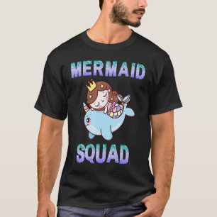 Mermaid Squad Girls Matching Birthday Party  8 T-Shirt