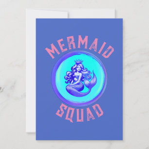 Mermaid Squad Mermaid Birthday Party Invitation