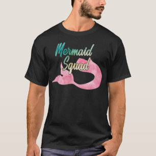Mermaid Squad Mermaid themed Birthday best friends T-Shirt