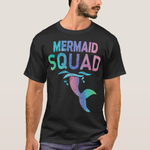 Mermaid Squad Mermaids Birthday Family BDay Party T-Shirt