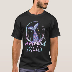 Mermaid Squad Tee Birthday Mermaid Girl Beach Merm