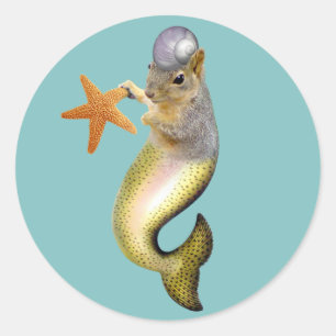 Mermaid Squirrel Sticker