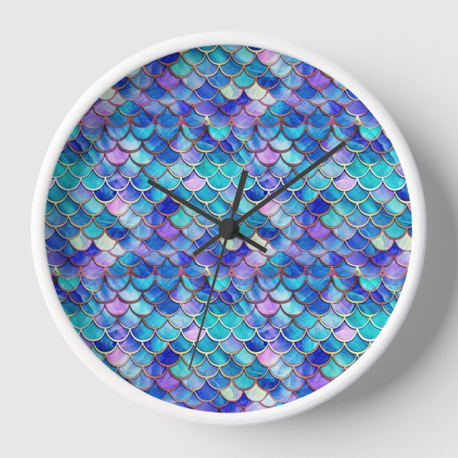 Mermaid Stained Glass Clock (Front)