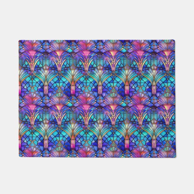 Mermaid Stained Glass Doormat (Front)