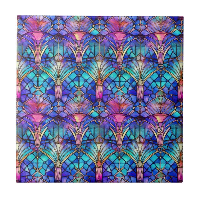 Mermaid Stained Glass Tile (Front)