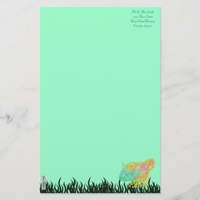 Mermaid Stationery (Front)
