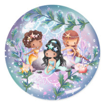 Mermaid Sticker Birthday Party Present Gift
