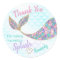 Mermaid sticker Glitter, Under the sea Thank you