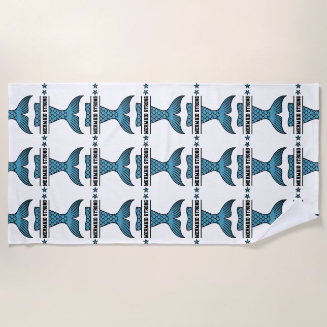 Mermaid Strong Beach Towel (Front)