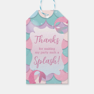 Mermaid Sweet Favor Tag for Birthday Party 
